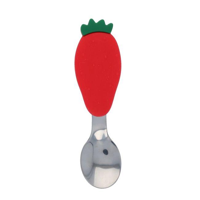 Cuillère manche fraise en silicone