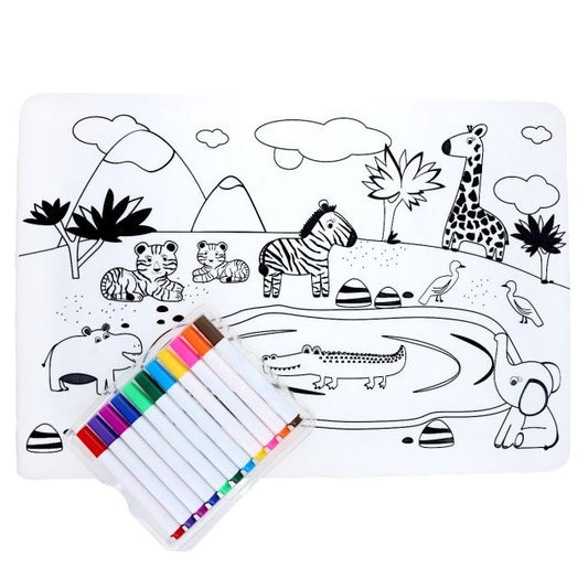 Kit coloriage en silicone savane