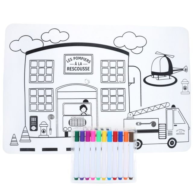 Kit coloriage en silicone pompiers