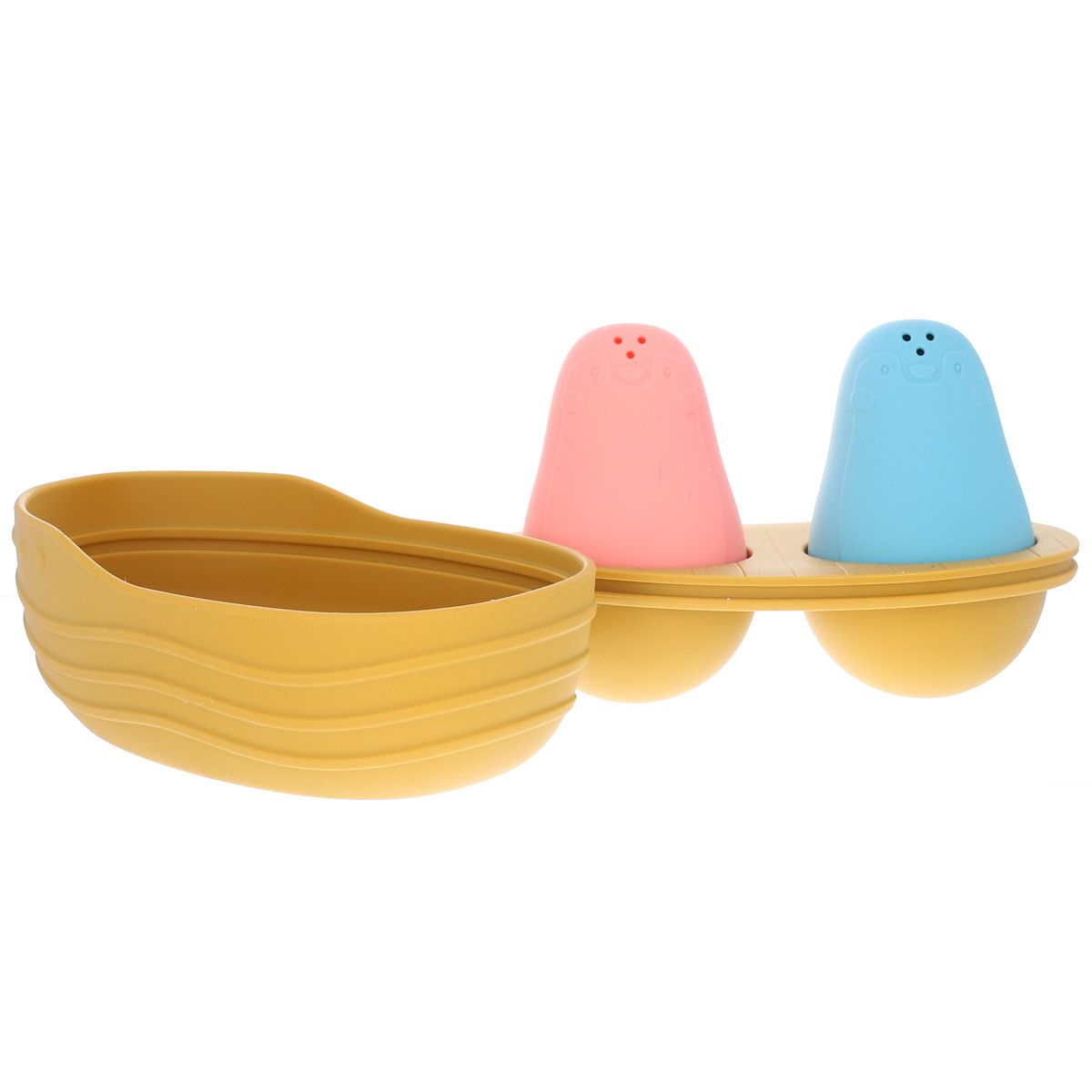 Jeu de bain en silicone bateau et pingouins