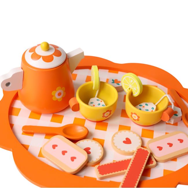 Service à thé fleurs retro