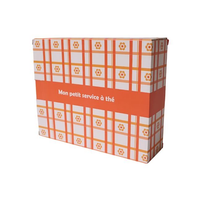 Service à thé fleurs retro