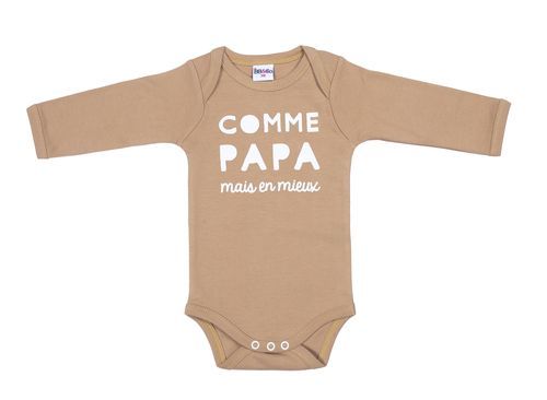Body manches longues "Comme papa"