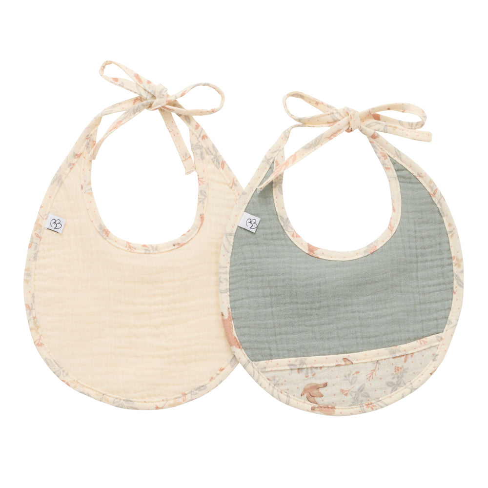 Lot de 2 bavoirs naissance - Enchanted Garden - BB&Co