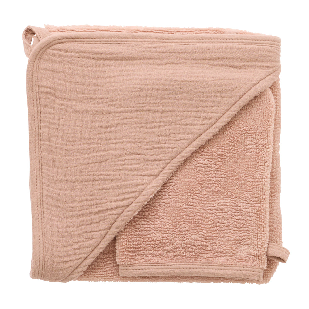 Cape de bain + gant bambou & gaze Mocha – Mix & Match - BB&Co