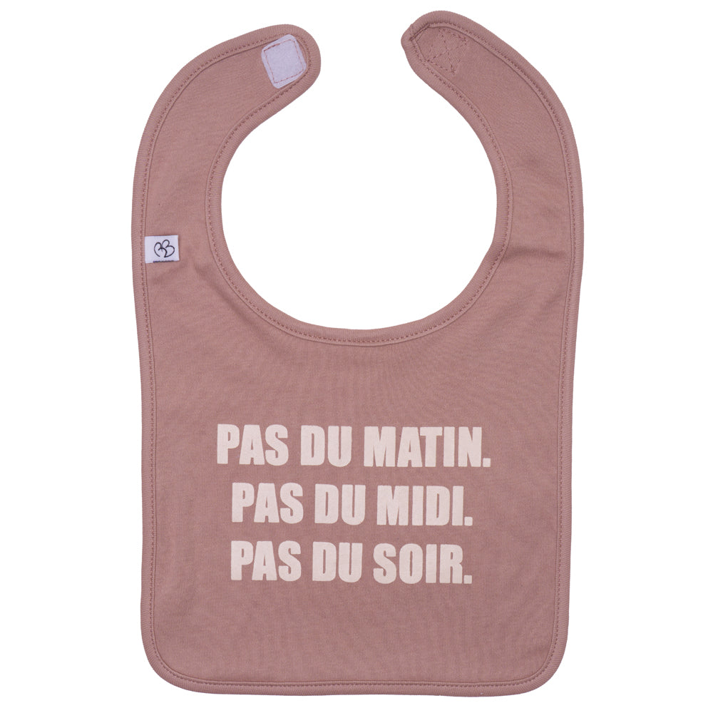 Bavoir "Pas du matin" Mocha