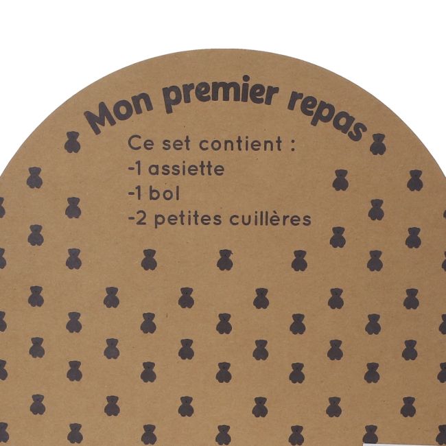 Coffret premier repas bébé silicone kaki