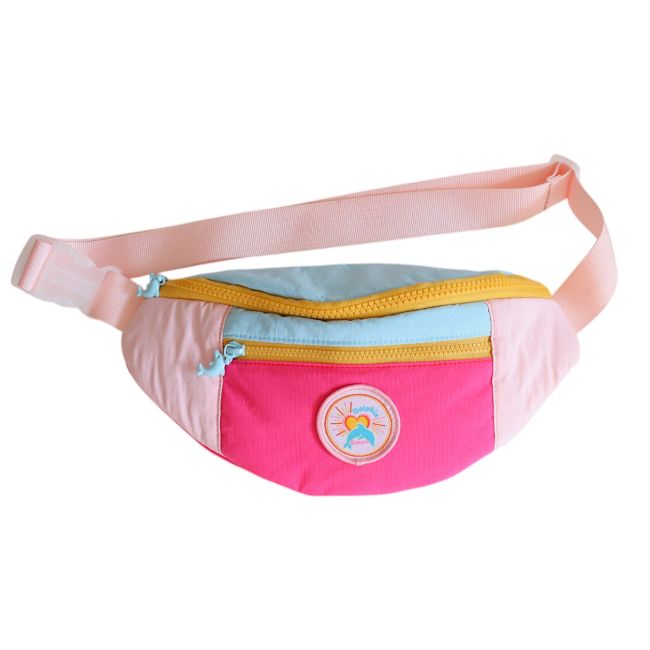 Sac banane femme bleu et rose dauphins - Dolphin Queen