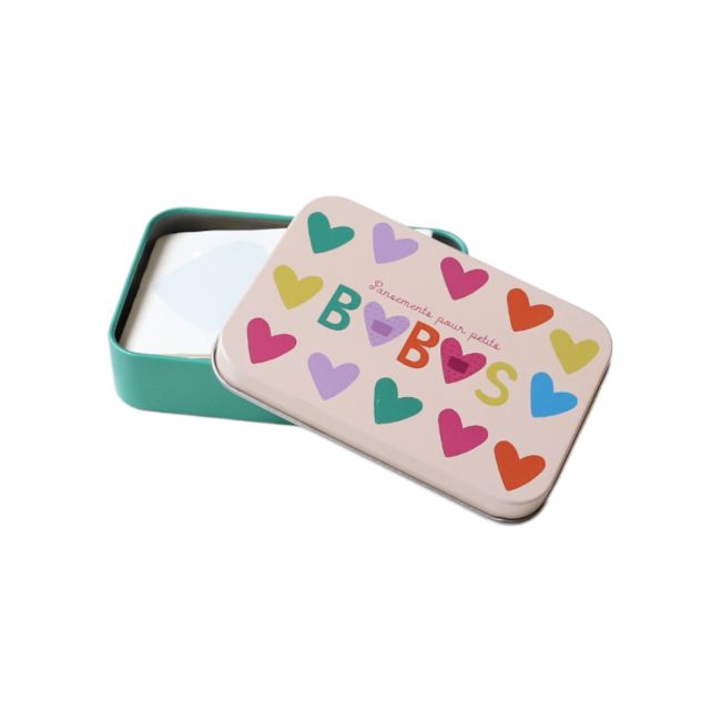 Boîte de 24 pansements cœurs multicolores