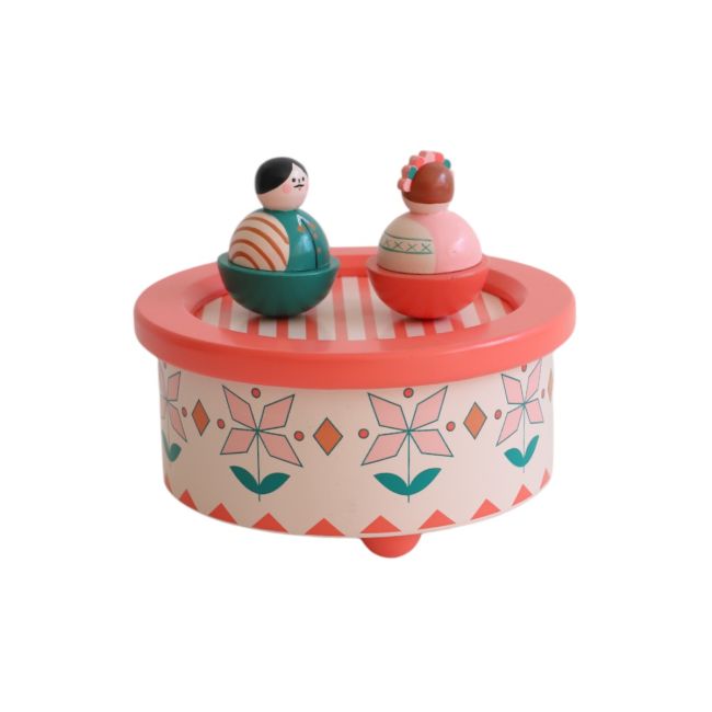 Boite à musique - fleurie danseurs Folk