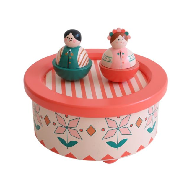 Boite à musique - fleurie danseurs Folk