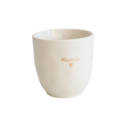 Tasse à café mamie cœur doré