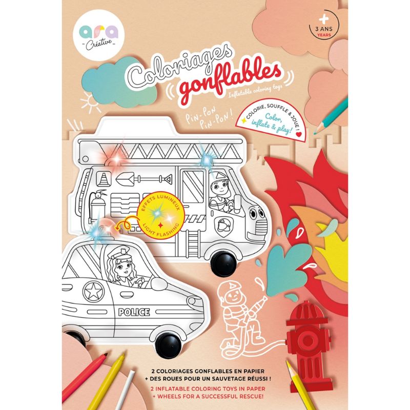 Coloriages gonflables - Pompier et Police