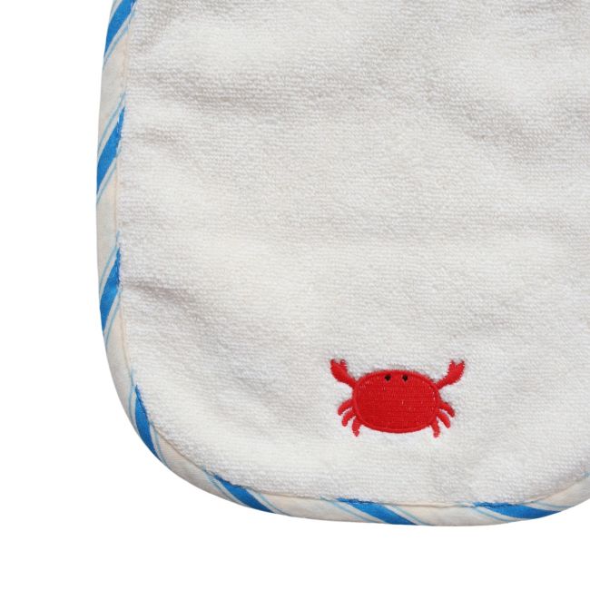 Bavoir à nouer éponge crabe - Petit Matelot