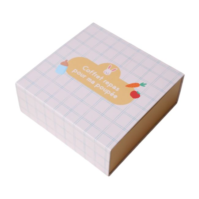 Coffret accessoires repas pour poupée en bois