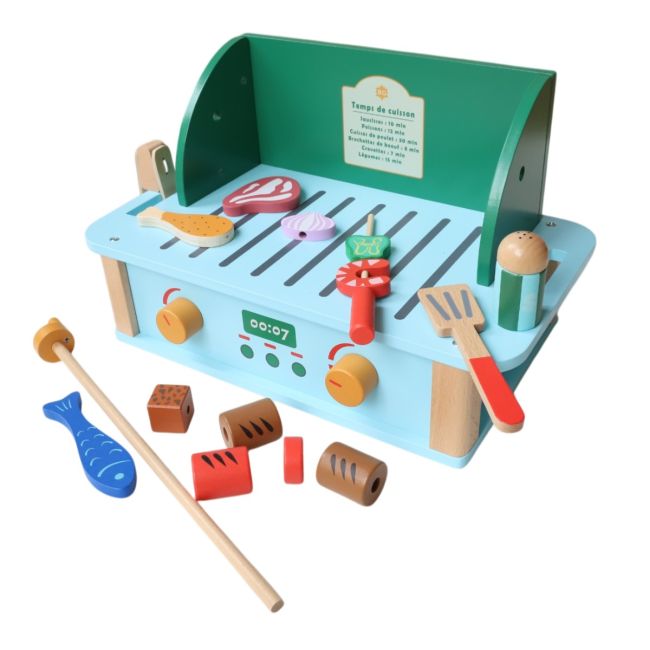 Barbecue grill en bois et ses accessoires