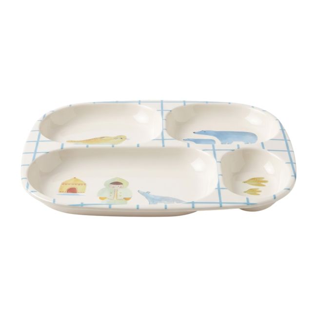 Assiette à compartiments banquise - Conte Inuit