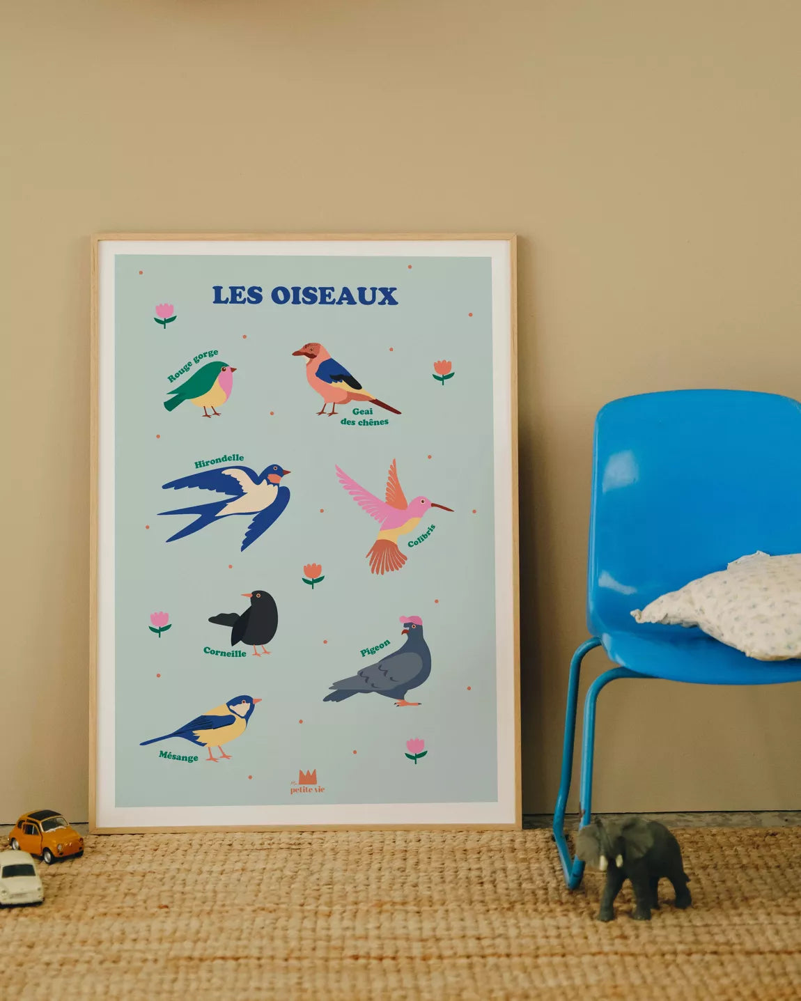 Affiche pédagogique - décoration enfant - Les oiseaux