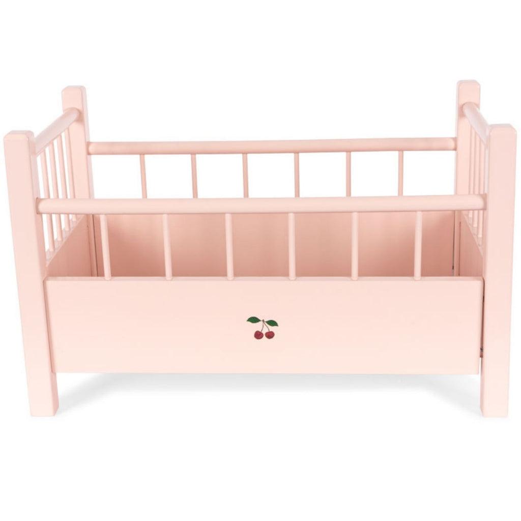 Lit pour poupée en bois rose - Konges Sløjd