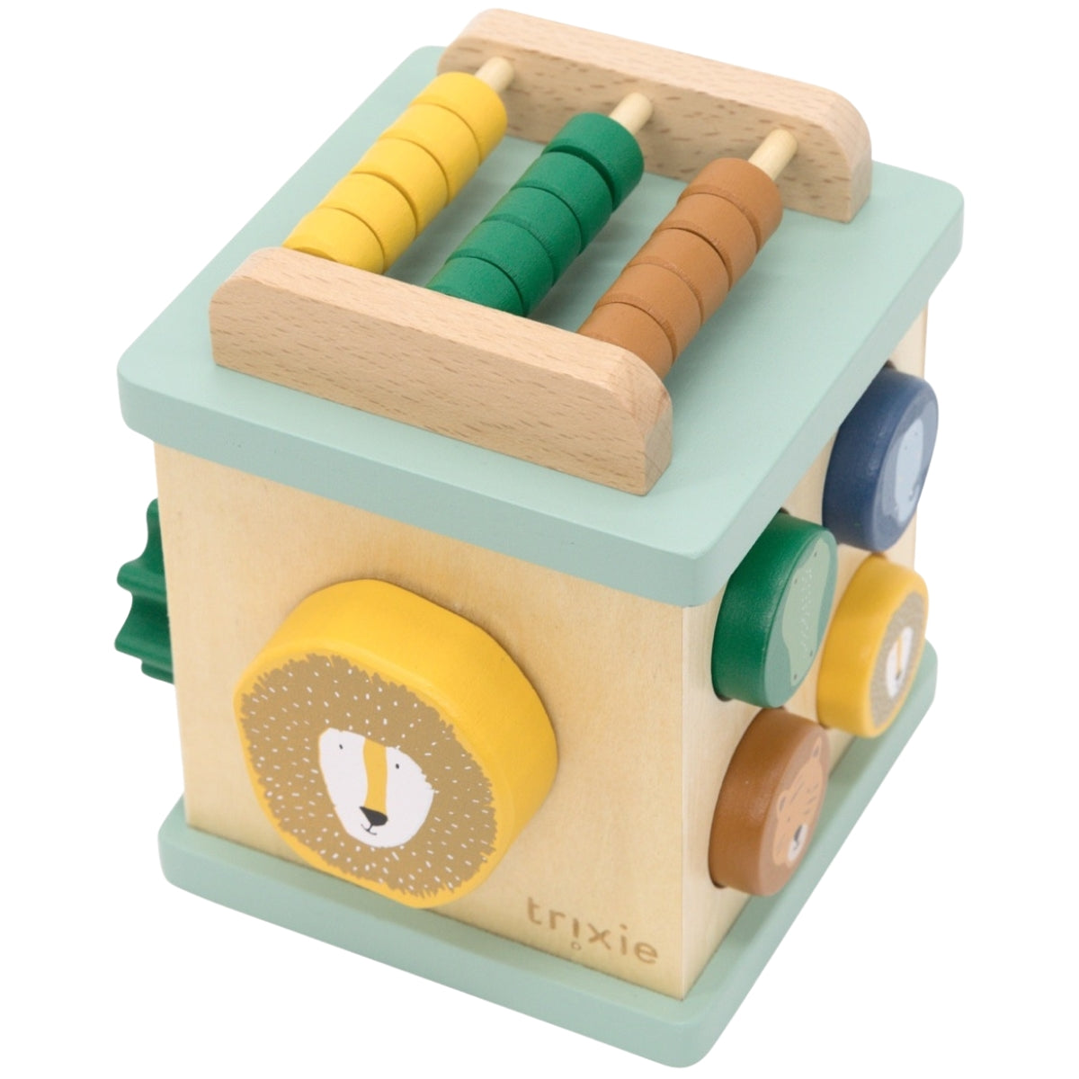 Petit cube d'activité en bois