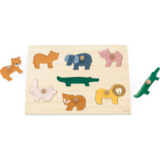 Puzzle animal en bois 7pcs