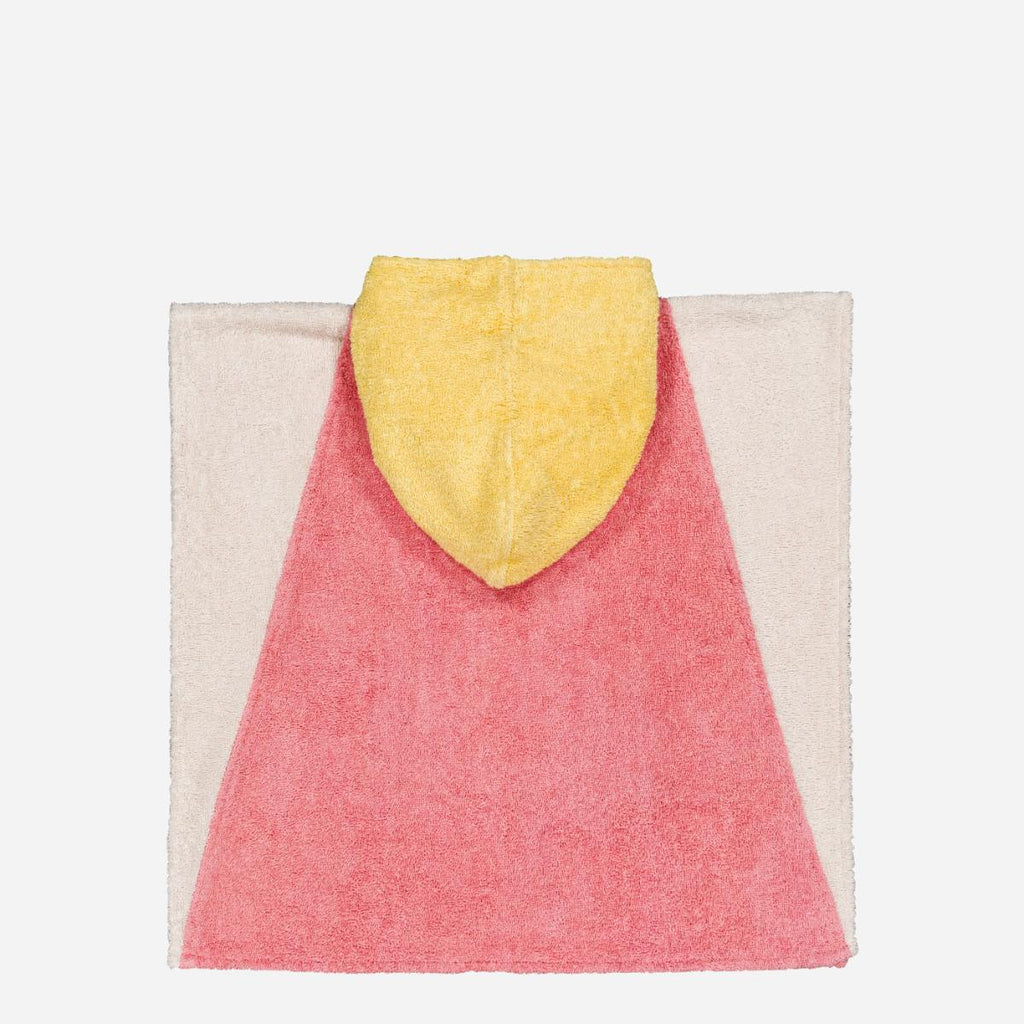 Poncho éponge Jaune et Rose | Enfant
