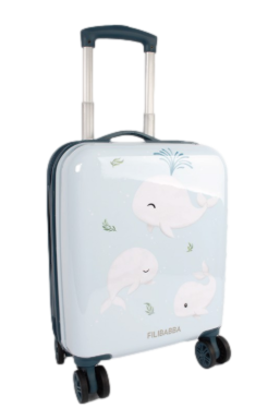 Valise enfant à roulettes - Les contes de Christian la Baleine
