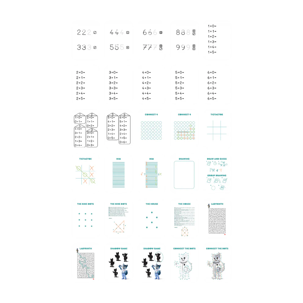 Refill KIDYDRAW-MINI Cartes supplémentaires thèmes "Jeux et Education"