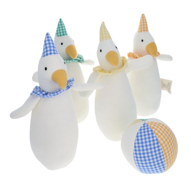 Jeu de quilles d'éveil peluches Oies - Dans la ferme