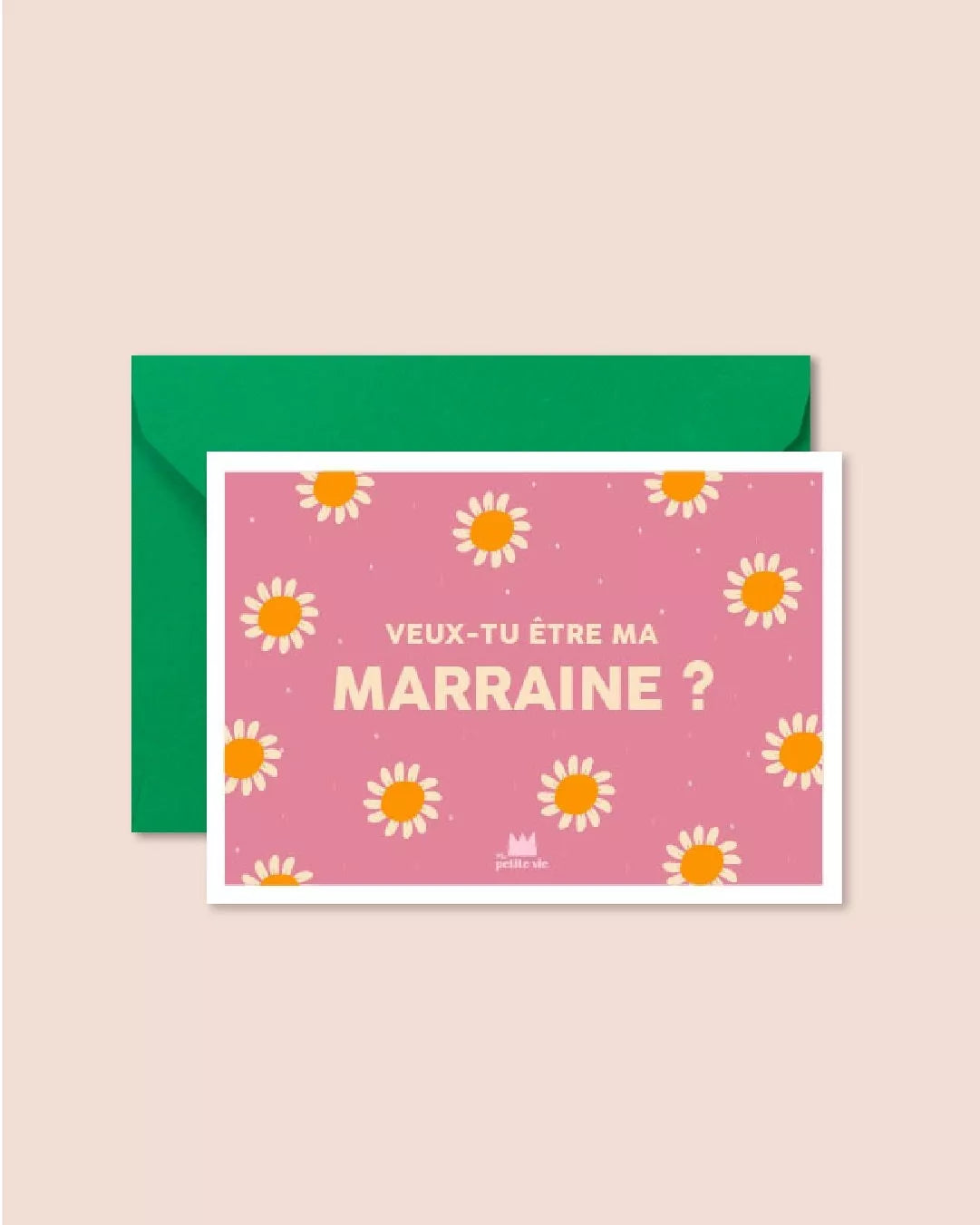 Carte de voeux - Veux-tu être ma marraine ?