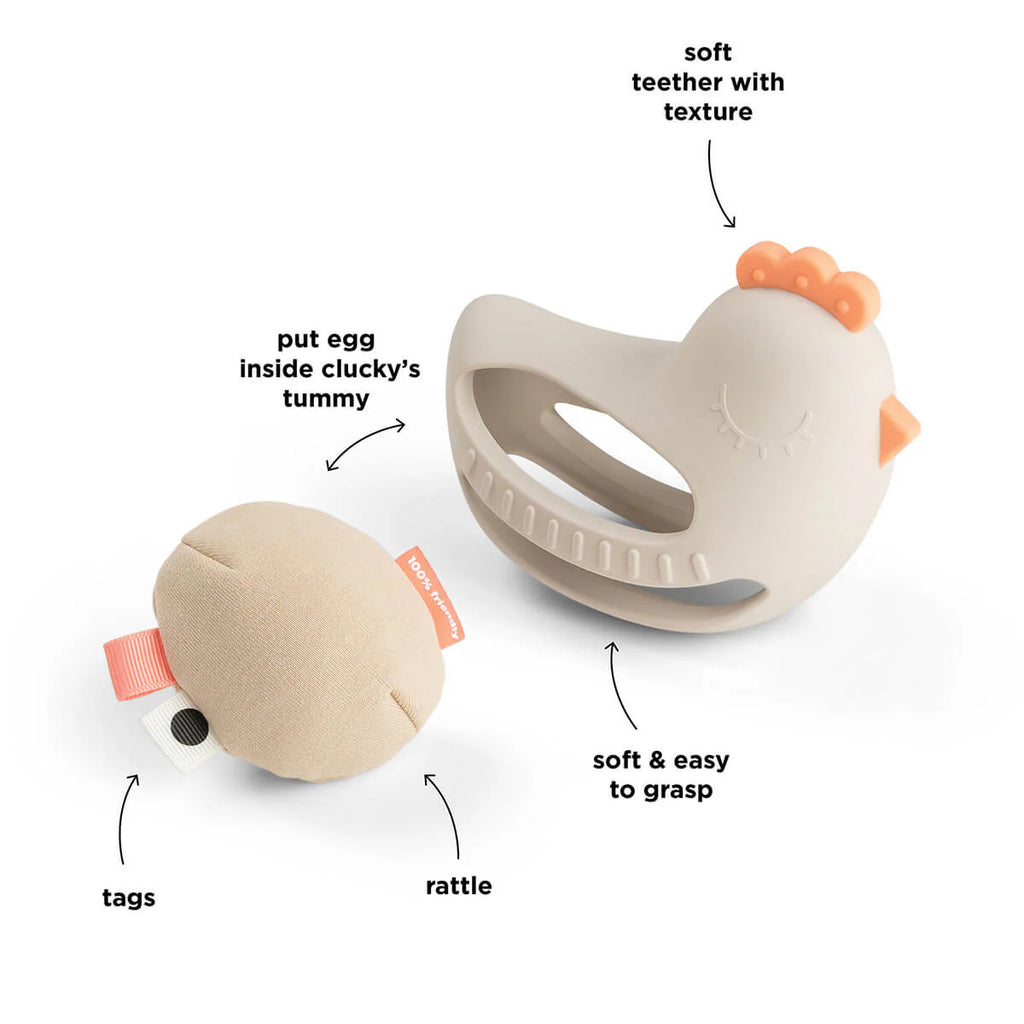 Jouet de dentition Clucky Sable
