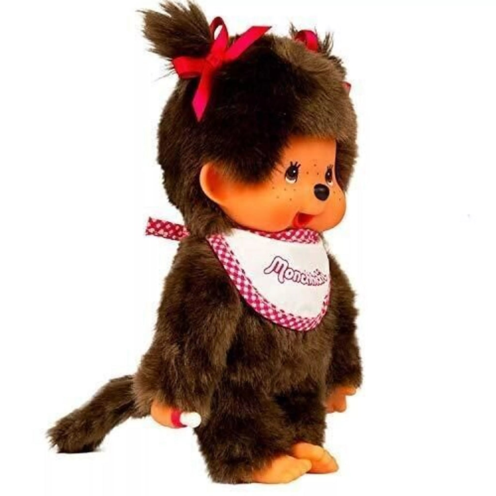 Monchhichi Fille bavoir rose et blanc 20 cm