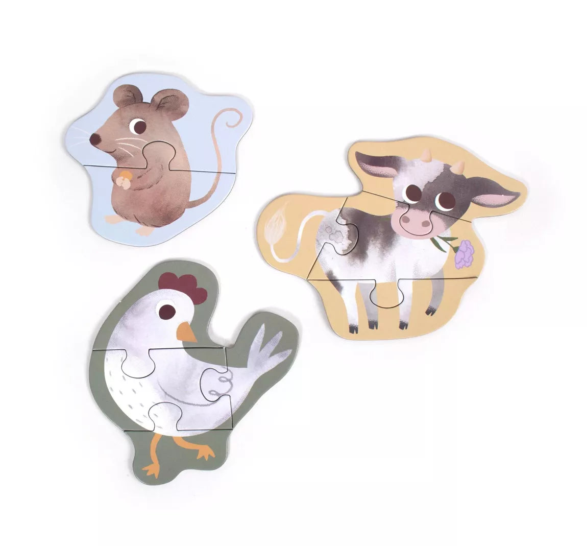 Mes 1ers puzzles - Set x3 - Animaux de la ferme