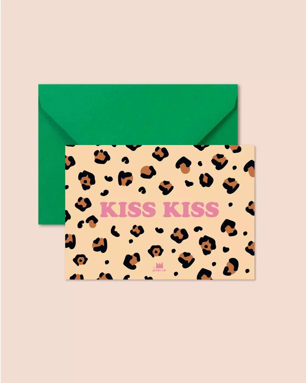 Carte "Love" : Kiss Kiss (avec enveloppe)