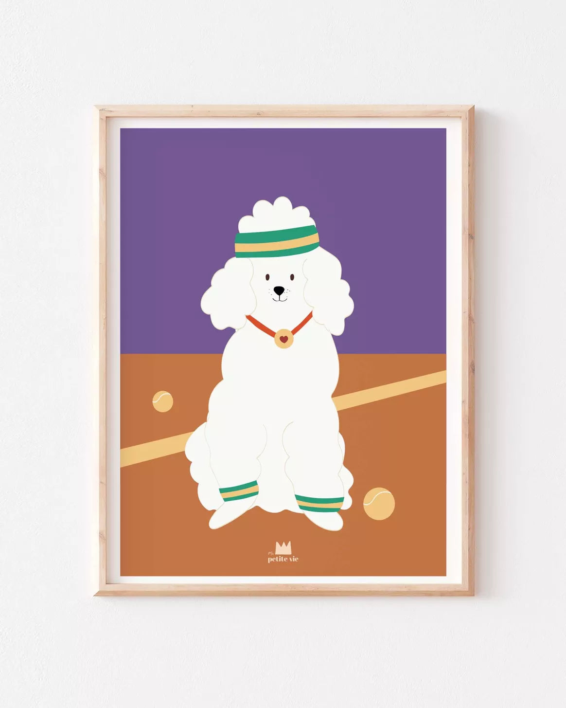 Affiche - Caniche Tennis