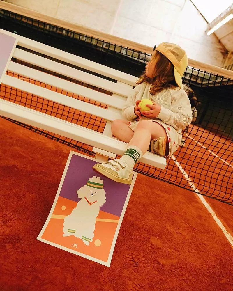 Affiche - Caniche Tennis