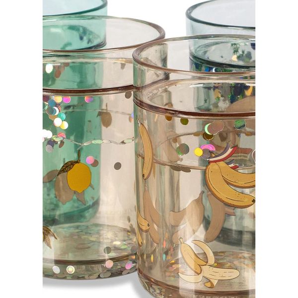 Lot de 4 gobelets à paillettes Multi