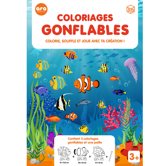 Coloriage gonflable - Poissons