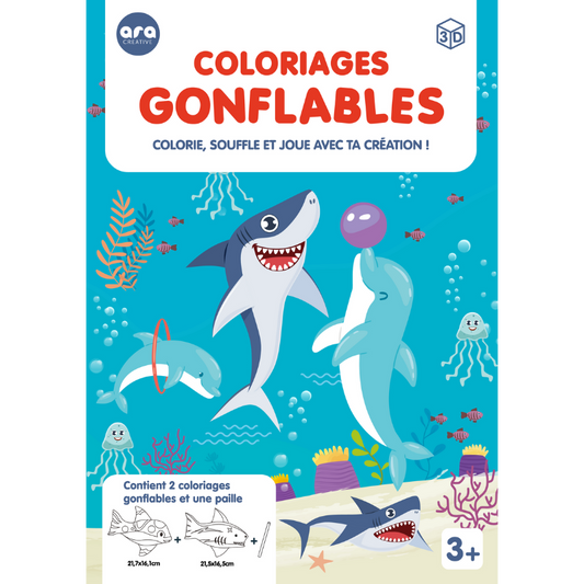 Coloriage gonflable - Dauphin-Requin