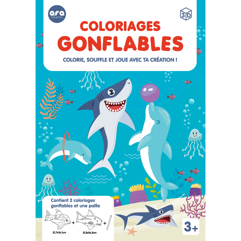 Coloriage gonflable - Dauphin-Requin