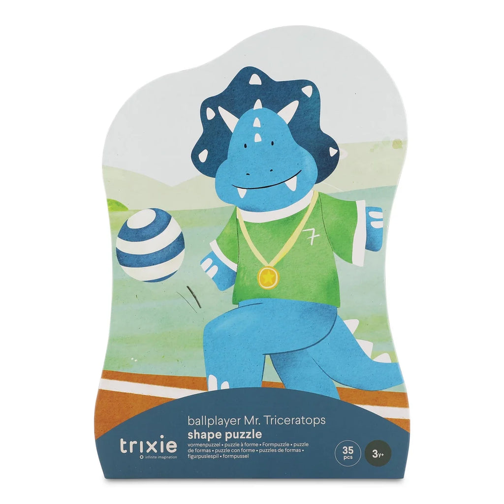 Puzzle à forme - Footballeur Mr. Triceratops - 35pcs