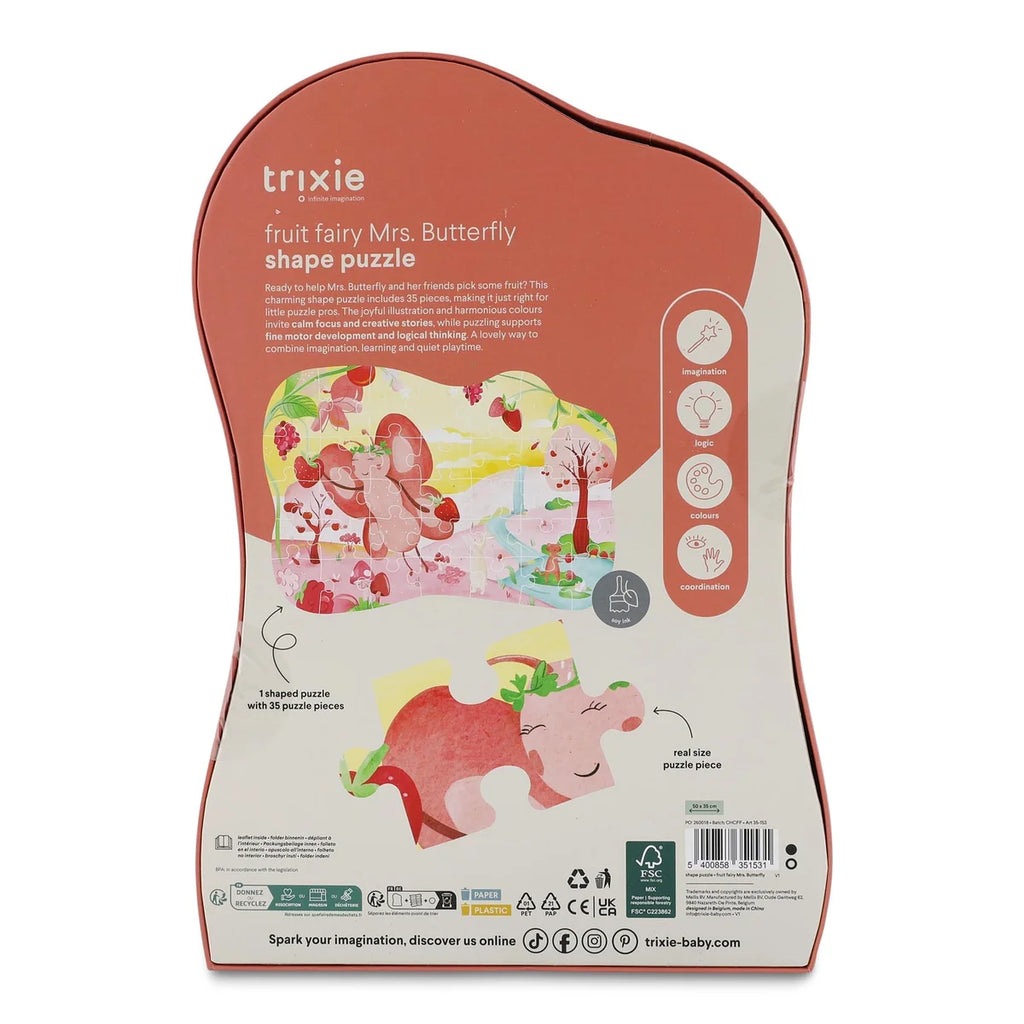 Puzzle à forme - Fée des fruits Mrs. Butterfly - 35pcs