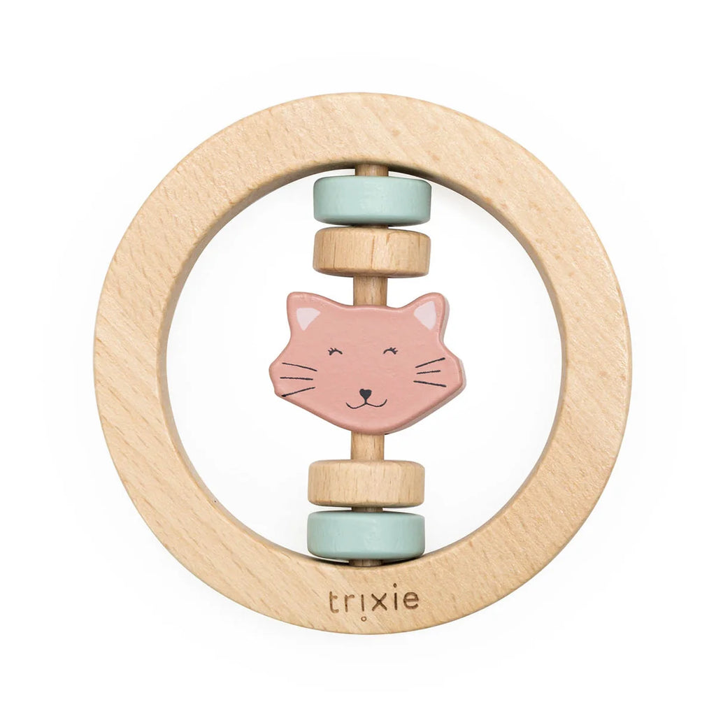 Hochet rond en bois - Mrs. Cat