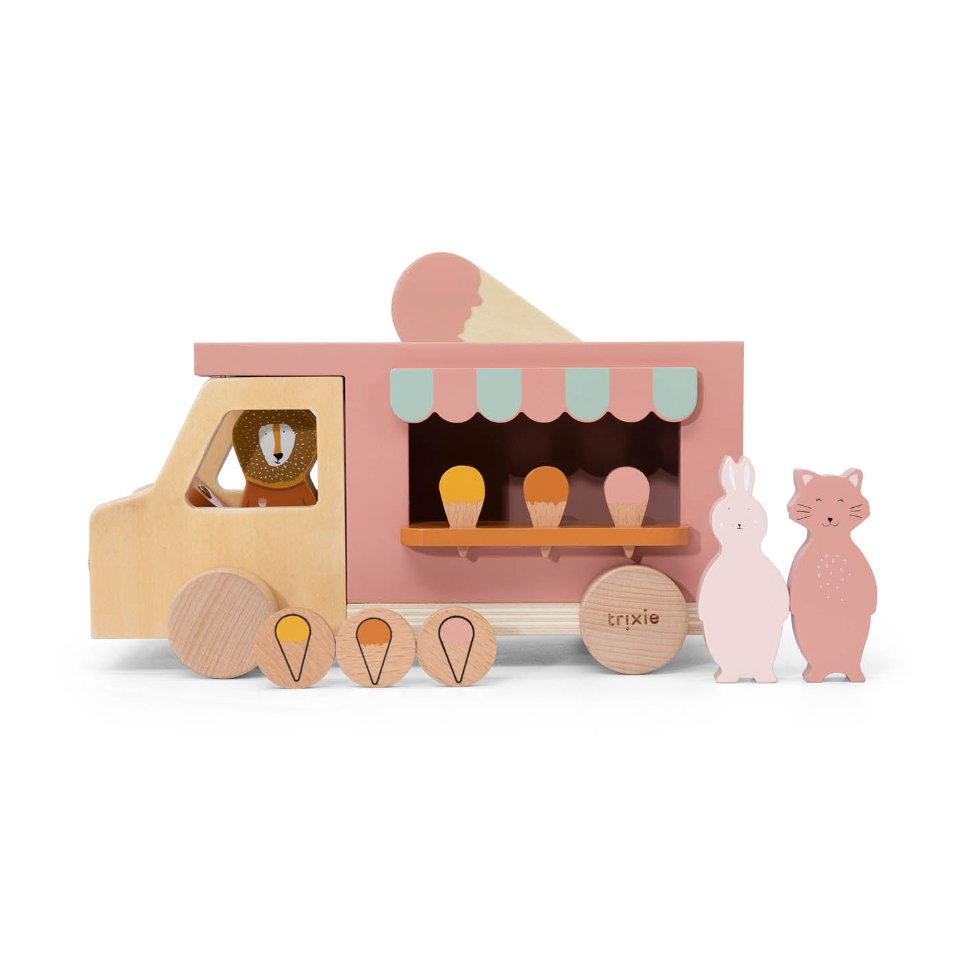 Camion de glaces en bois