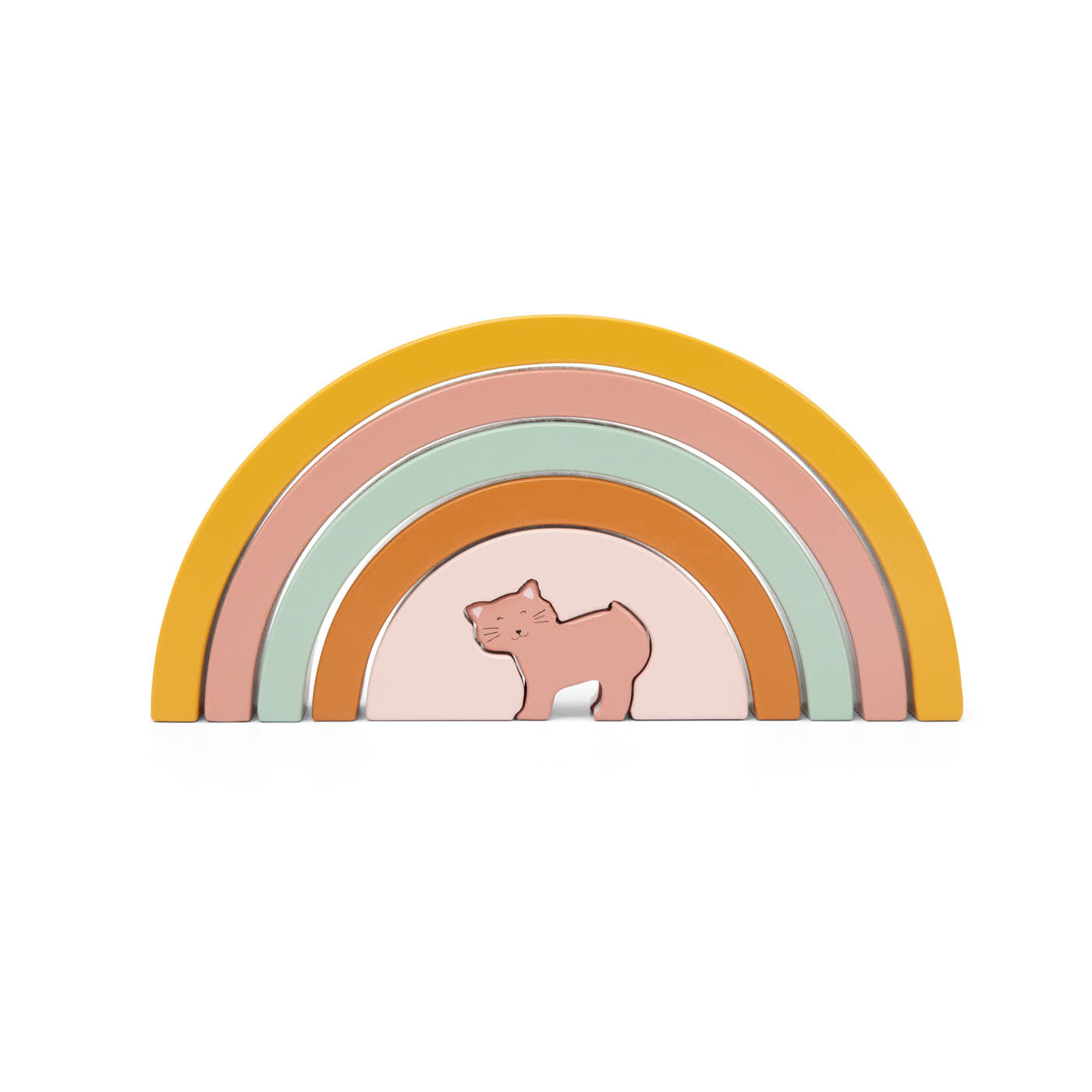 Arc-en-ciel à empiler en bois - Mrs. Chat