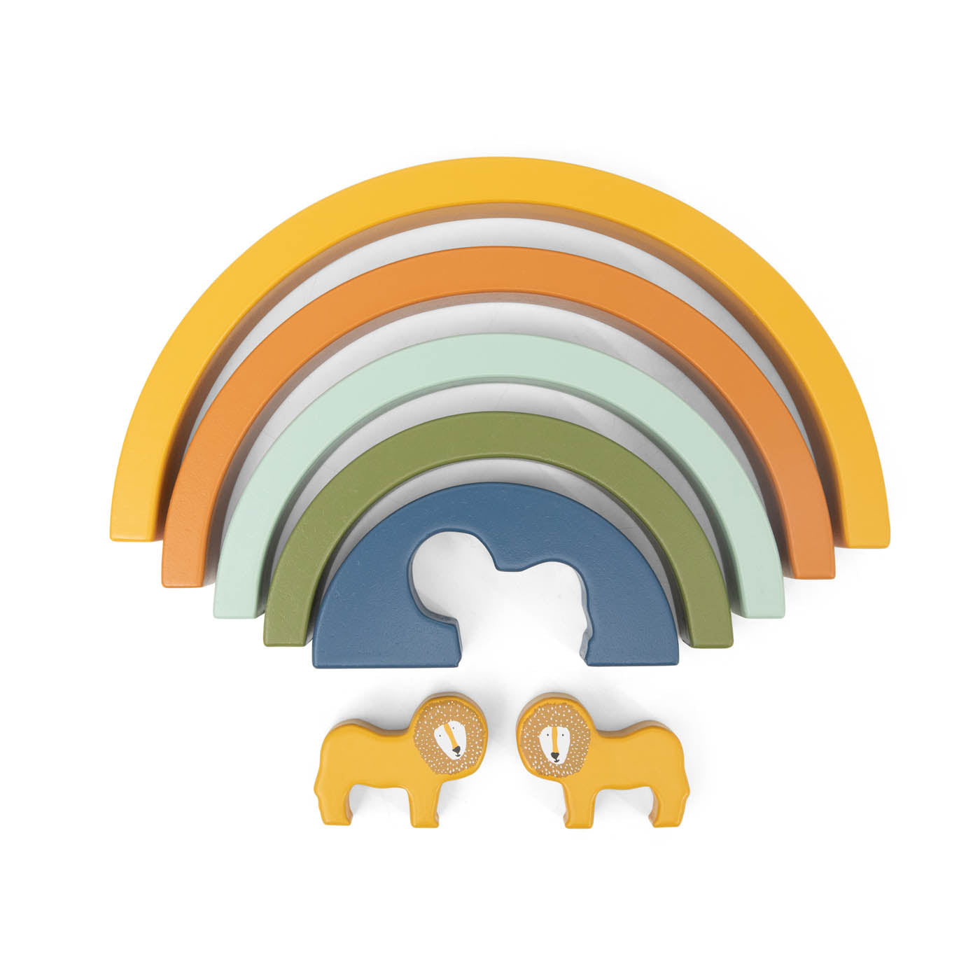 Arc-en-ciel à empiler en bois - Mr. Lion