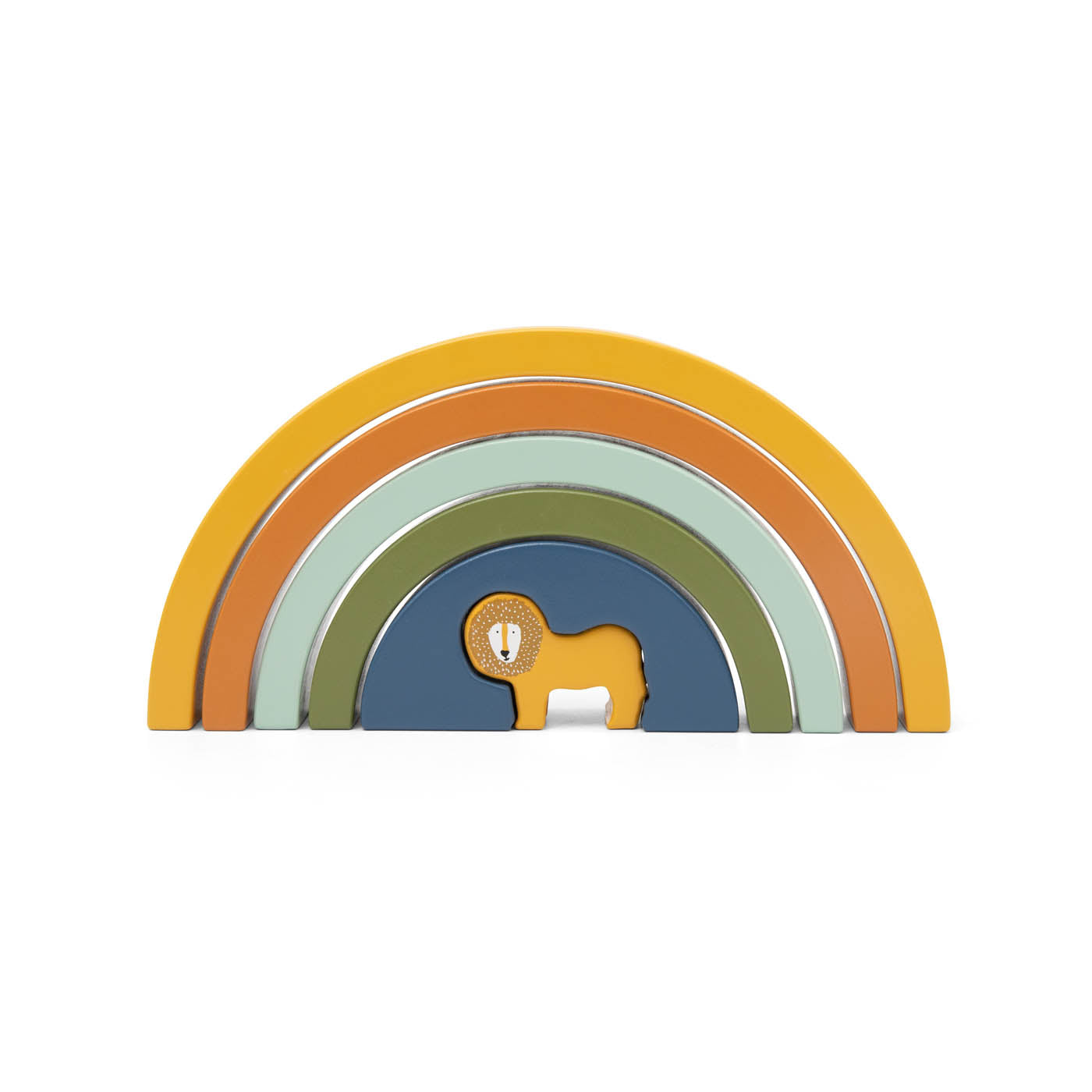 Arc-en-ciel à empiler en bois - Mr. Lion