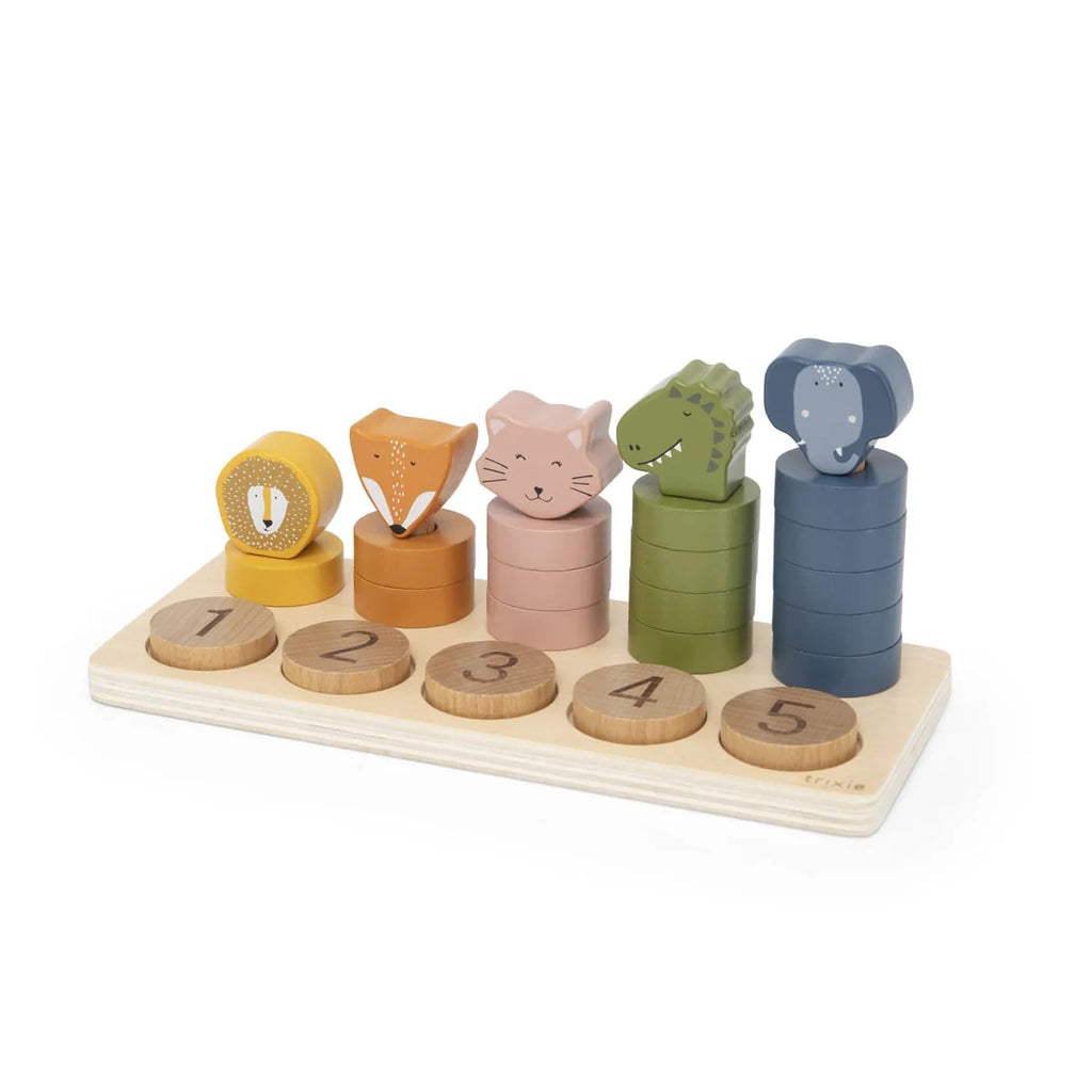 Puzzle à chiffres 1-5 en bois