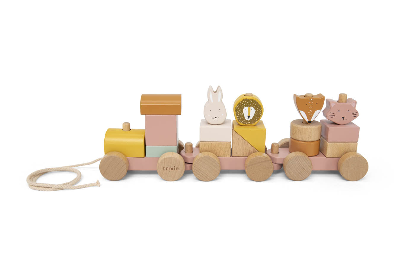 Train en bois animaux - Mrs. Chat