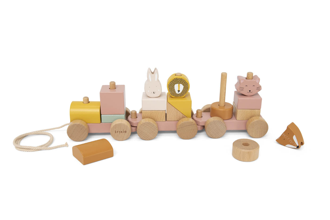 Train en bois animaux - Mrs. Chat